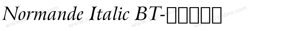 Normande Italic BT字体转换